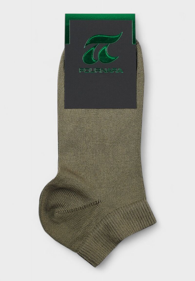 Γυναικείο Καλτσάκι Pournara Λαδί - Βαμβακερό, Ελαστικό, Άνετο