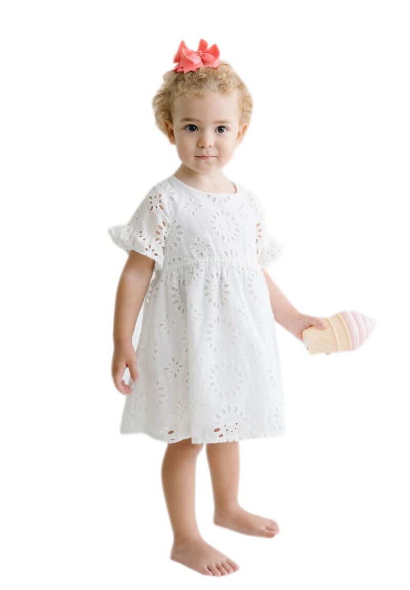 Φορεματάκι παιδικό δαντελένιο βαμβακερό