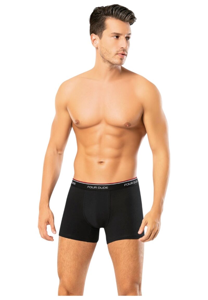 Boxer ανδρικά βαμβακερά 4DUDE Basic σε οικονομική συσκευασία 3 τεμαχίων 