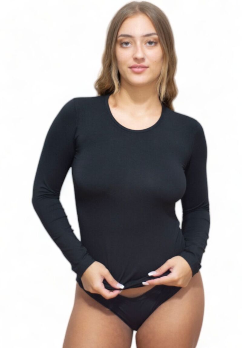 Φανελάκι γυναικείο Nina Club Micromodal με μακρύ μανίκι