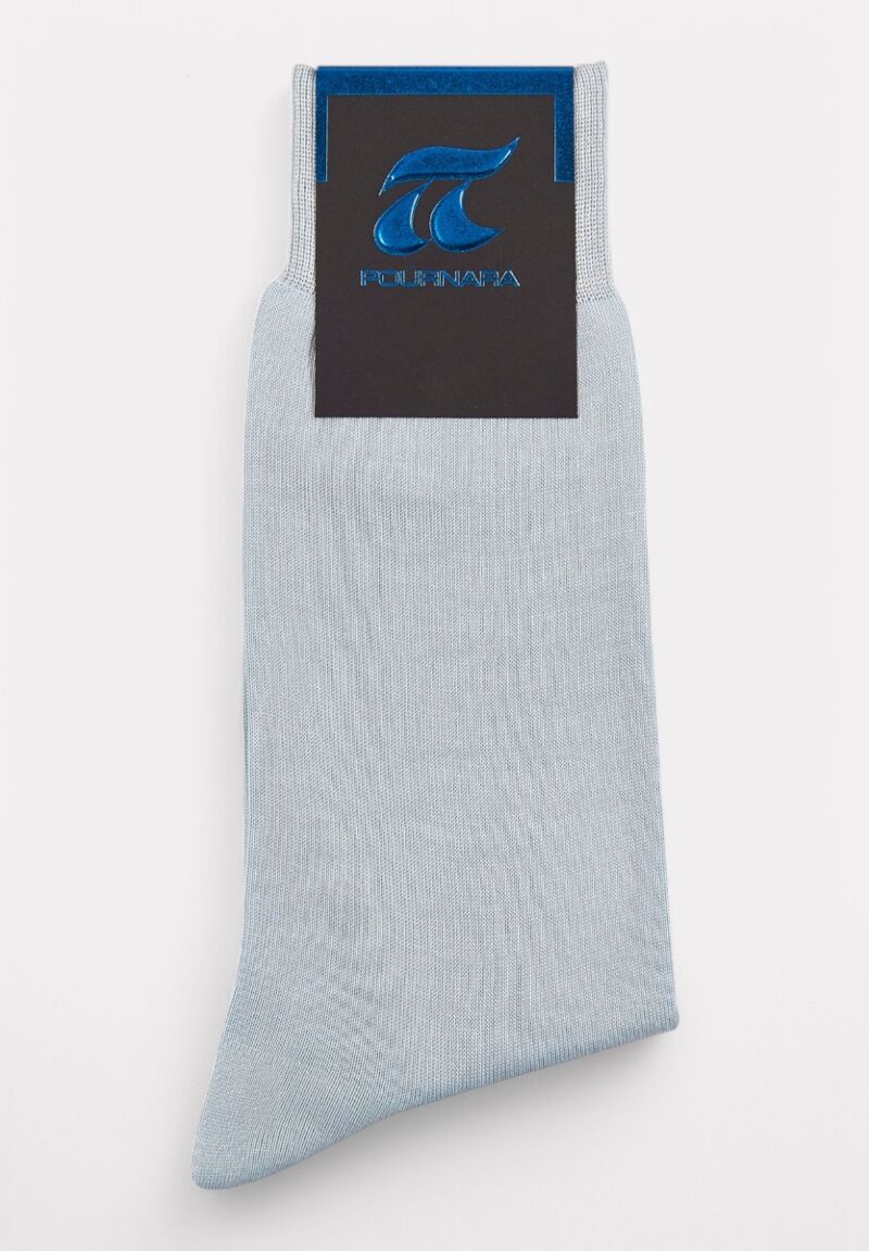 Κάλτσα ανδρική βαμβακερή Pournara χωρίς ραφές Σιελ