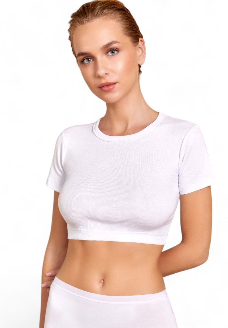 Crop Top βαμβακερό Rib Berrak
