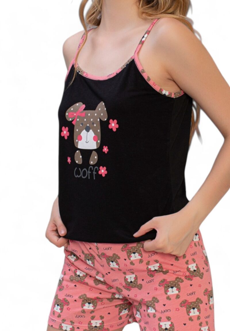 Πιτζάμα γυναικεία με σορτσάκι PijaMood Woff