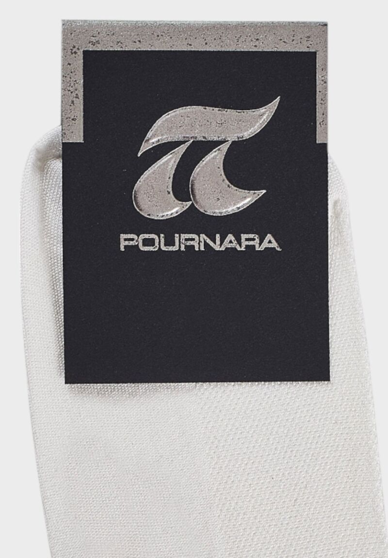 Unisex καλτσάκι Pournara λευκό fitness με ελαστική διχτυωτή πλέξη