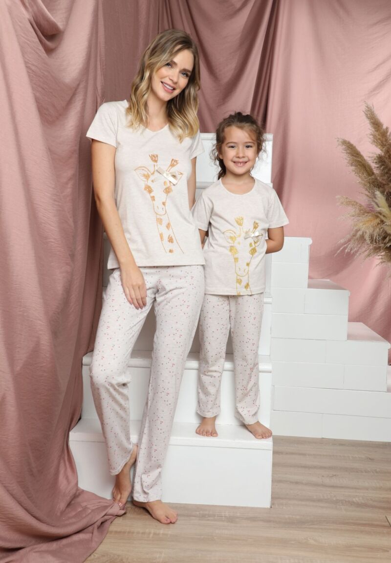 Πιτζάμα παιδική μακρύ παντελόνι Giraffe