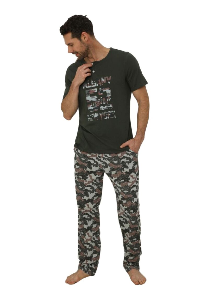 Πιτζάμα ανδρική με μακρύ παντελόνι Army Life