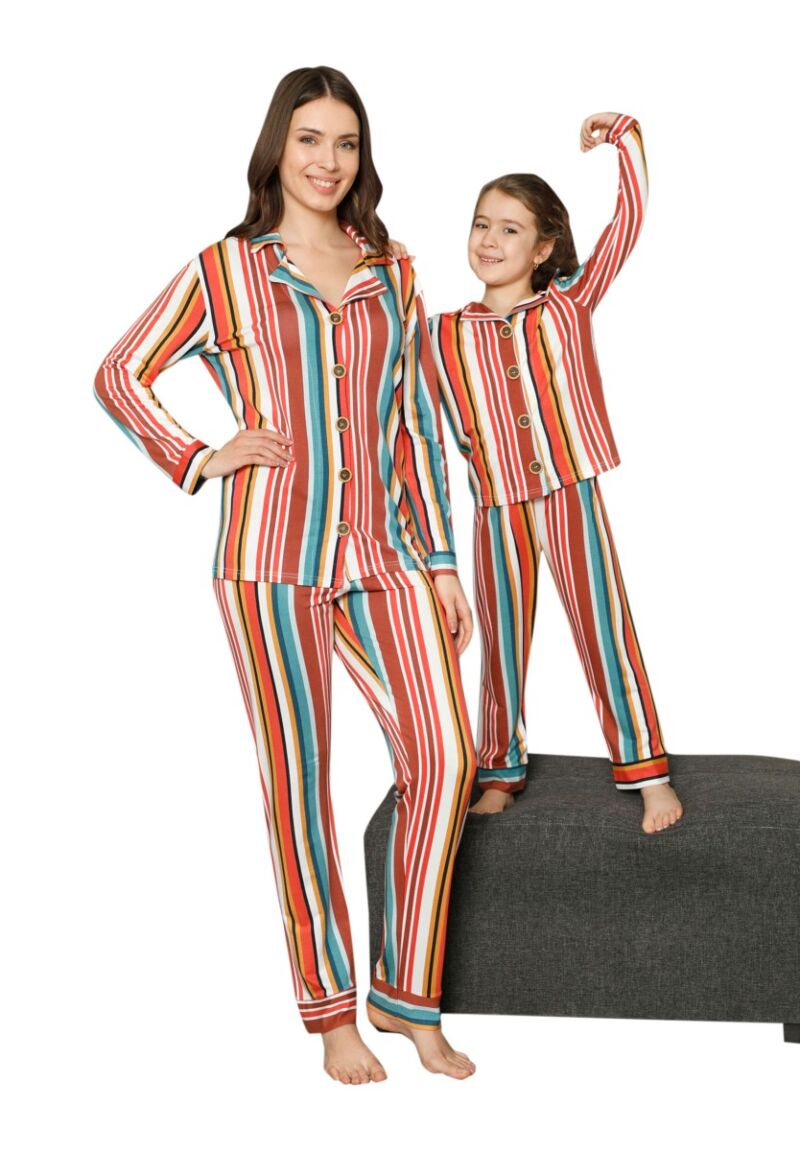 Σετ πιτζάμες Μαμά - Κόρη  Colourful
