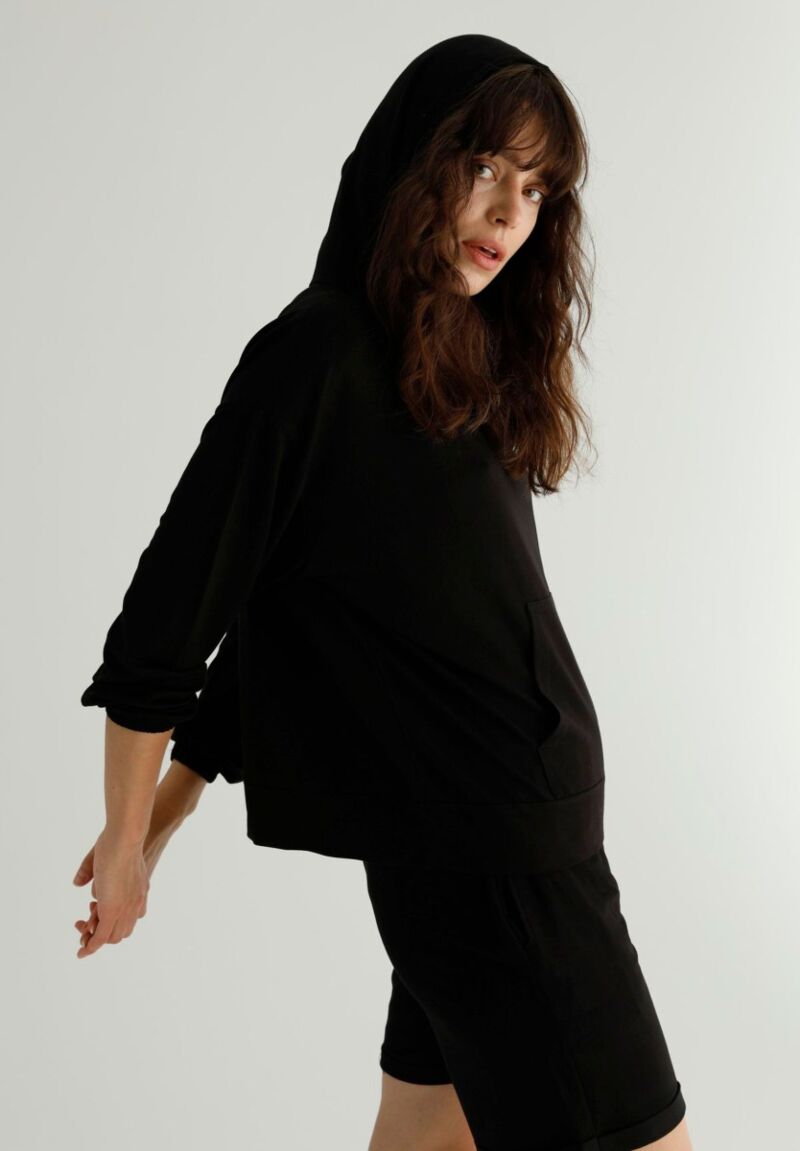 Σετ Φόρμας Oversized Τοπ με Σορτσάκι Marleen Noir 