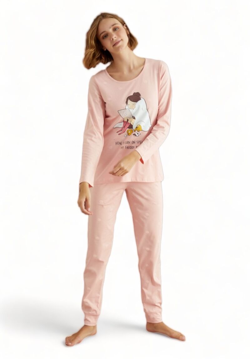 Πιτζάμα γυναικεία βαμβακερή Sexen Friday Night