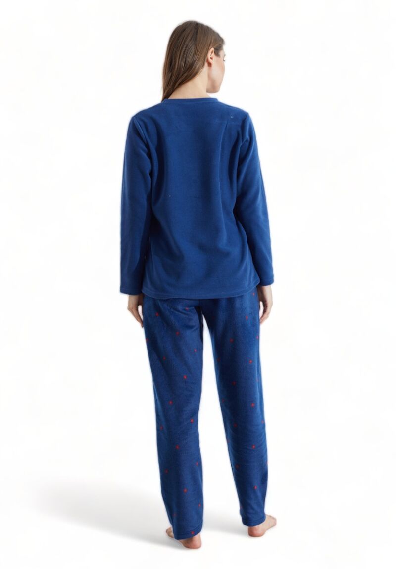 Πιτζαμα γυναικεία Fleece Siyah Inci Magic