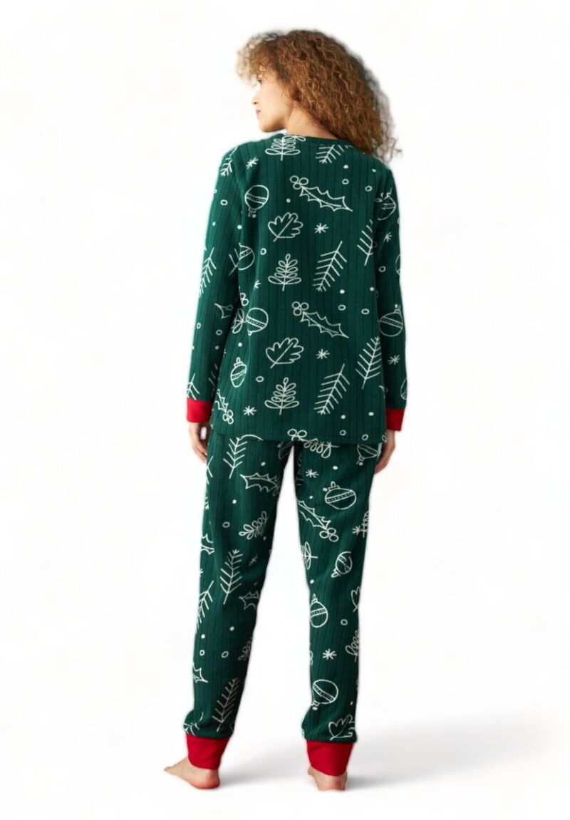 Πιτζαμα γυναικεία Fleece Siyah Inci Good Morning 