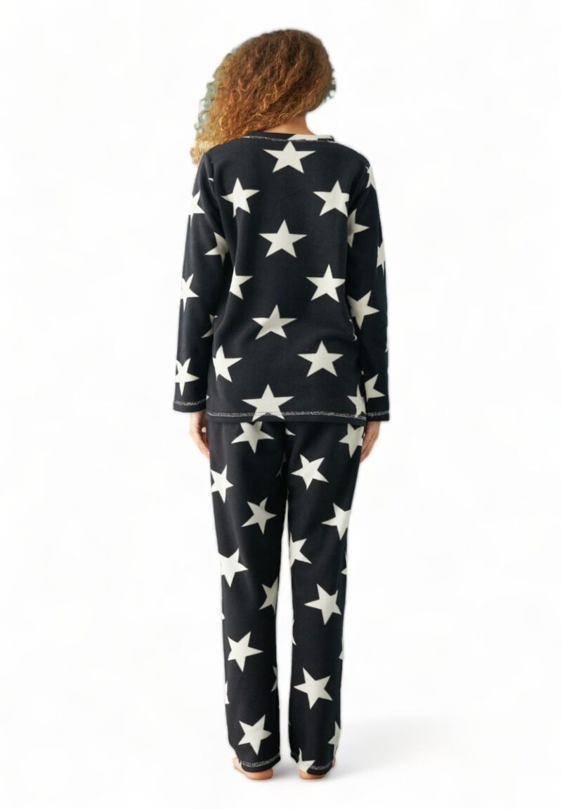 Πιτζαμα γυναικεία Fleece Siyah Inci Only Good Vibes