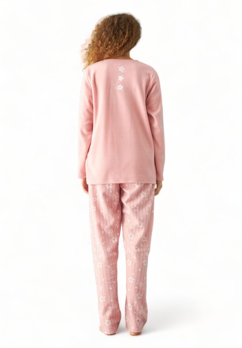 Πιτζαμα γυναικεία Fleece Siyah Inci Smile