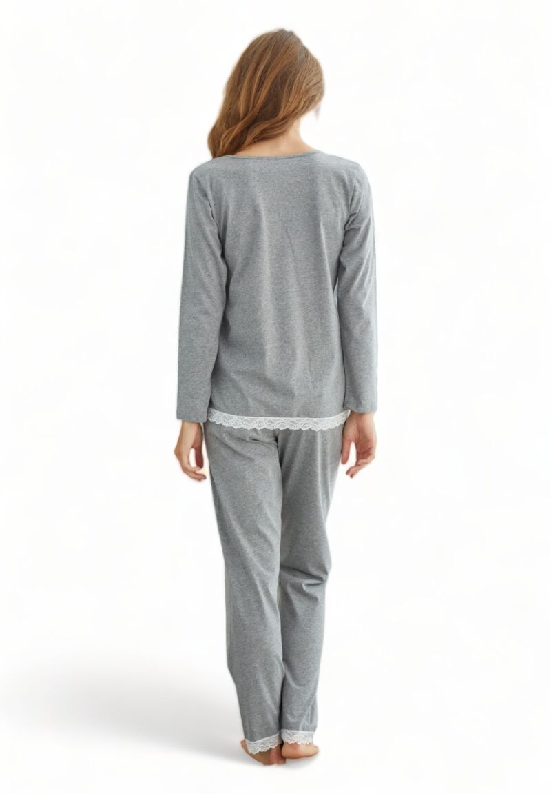 Πιτζάμα γυναικεία βαμβακερή Sexen Just Heart Grey
