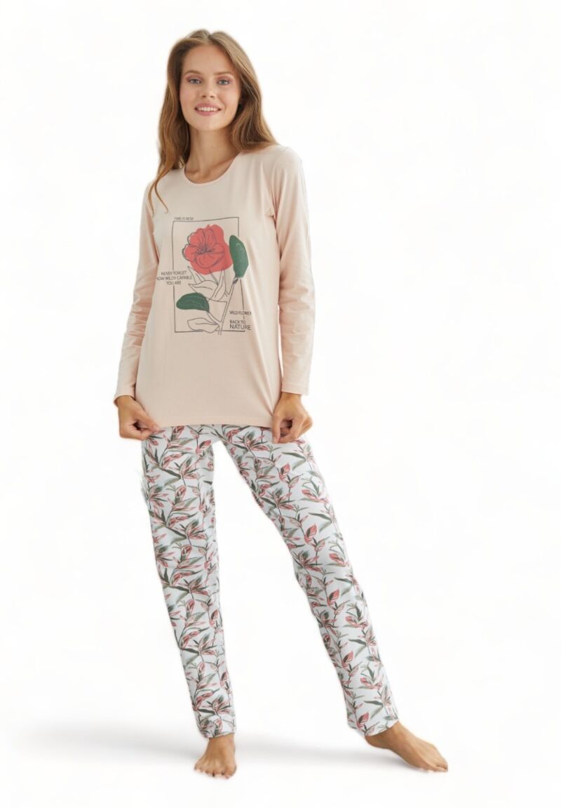 Πιτζάμα γυναικεία βαμβακερή Sexen Back TO Nature