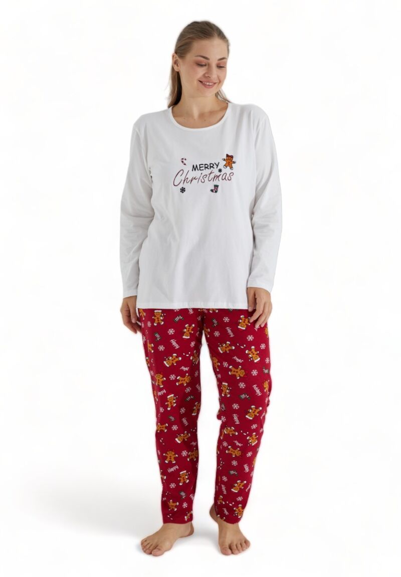 Πιτζάμα γυναικεία βαμβακερή Sexen Plus Size Merry Christmas