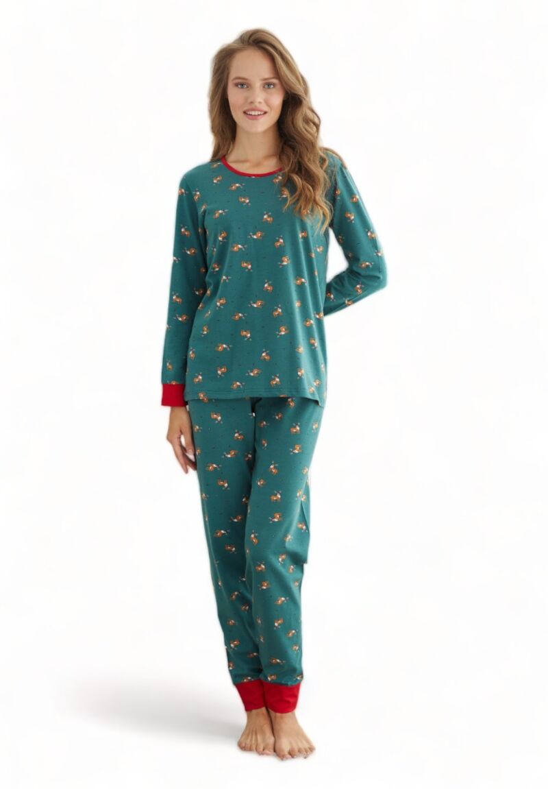 Πιτζάμα γυναικεία βαμβακερή Sexen Christmas Bucks