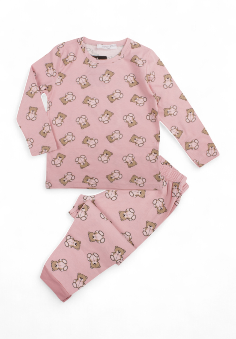 Πιτζάμα παιδική Pink Bears Siyah Inci