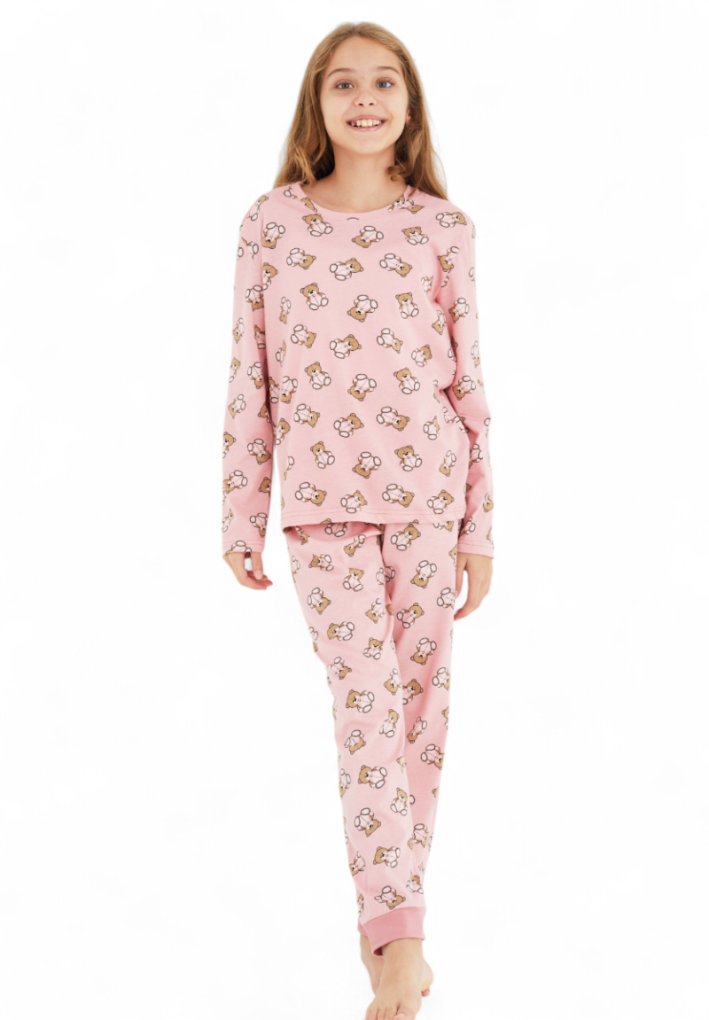 Πιτζάμα παιδική Pink Bears Siyah Inci