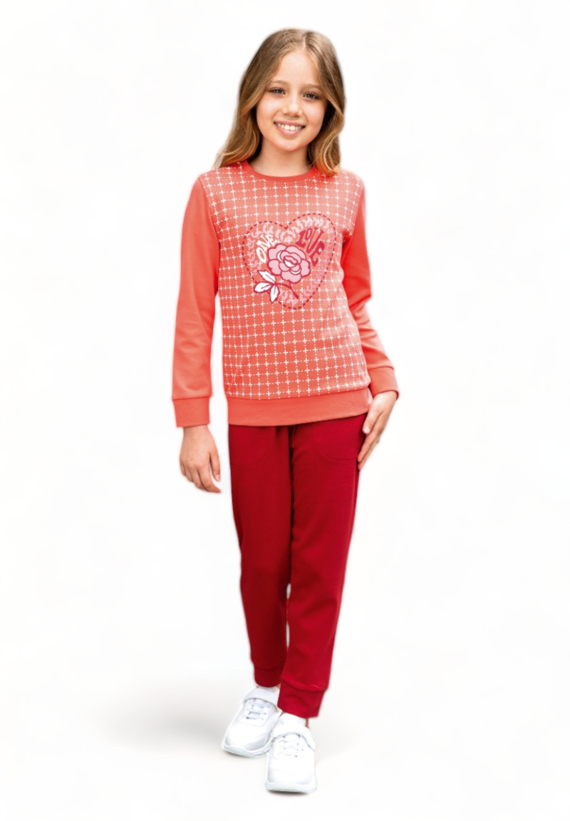 Σετ Elsima Φόρμα παιδική βαμβακερή Love