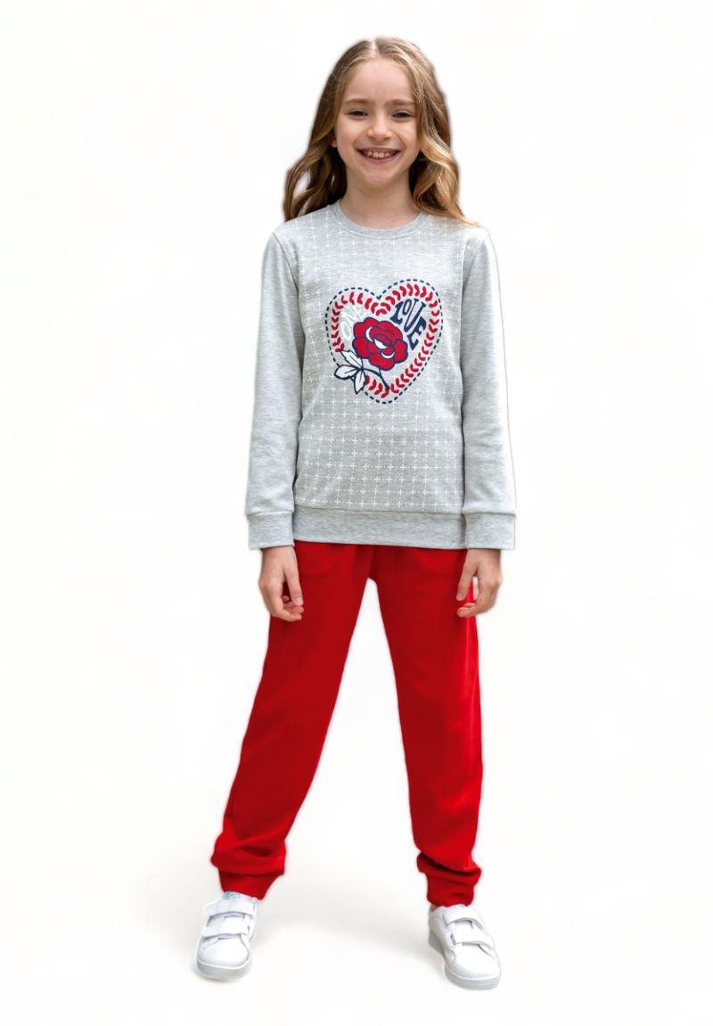 Σετ Elsima Φόρμα παιδική βαμβακερή Love