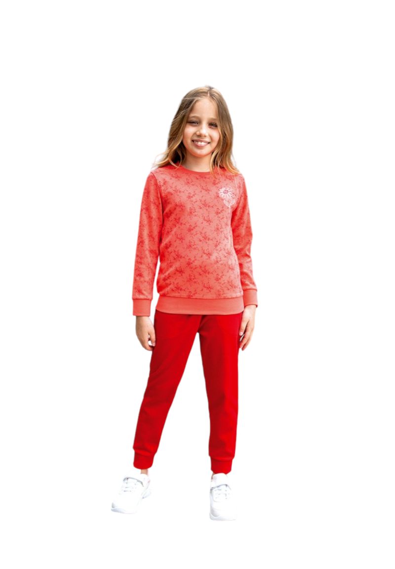 Σετ Elsima Φόρμα παιδική βαμβακερή Cute Flower