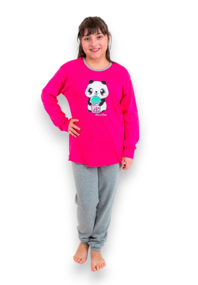 Πιτζάμα παιδική Nina Club Panda Pink