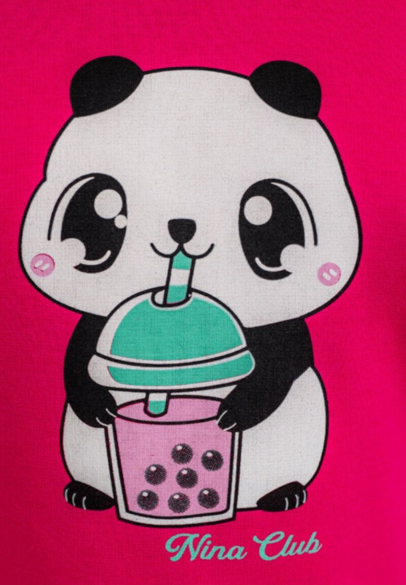 Πιτζάμα παιδική Nina Club Panda Pink