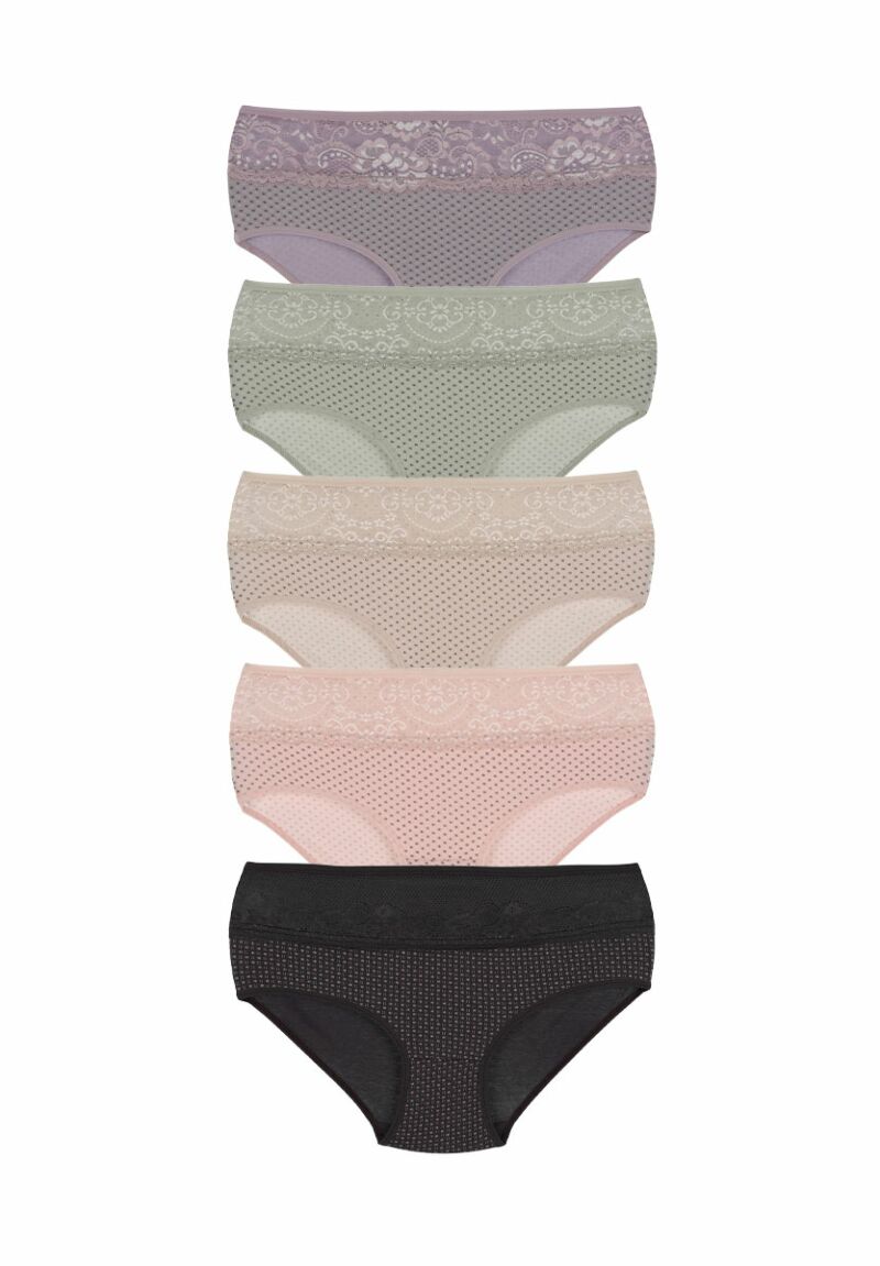 Σλιπ Midi 3/4 ψηλοκάβαλα  Artsy Dots  5 τεμ.