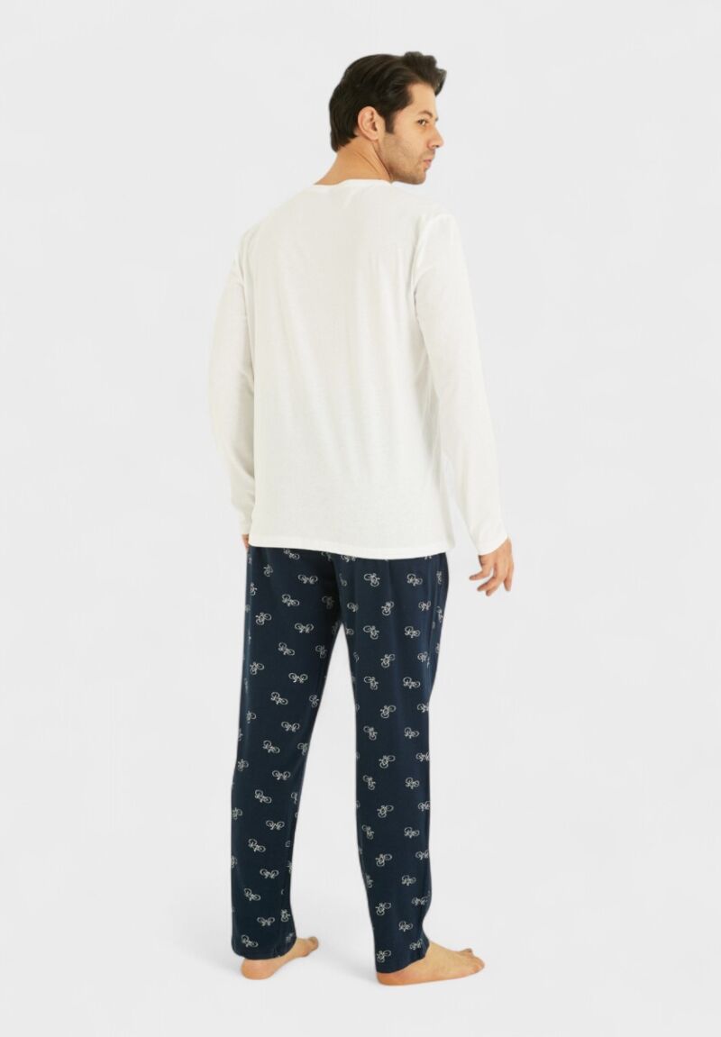 Ανδρική Πιτζάμα Βαμβακερή Siyah Inci Bicycle