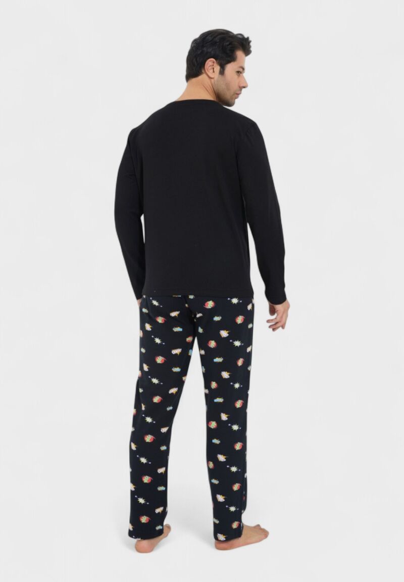 Ανδρική Πιτζάμα Βαμβακερή Siyah Inci Boom