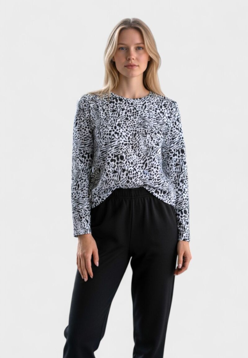 Γυναικεία Βαμβακερή Πιτζάμα Cherry Underwear Wild Spirit Light Blue