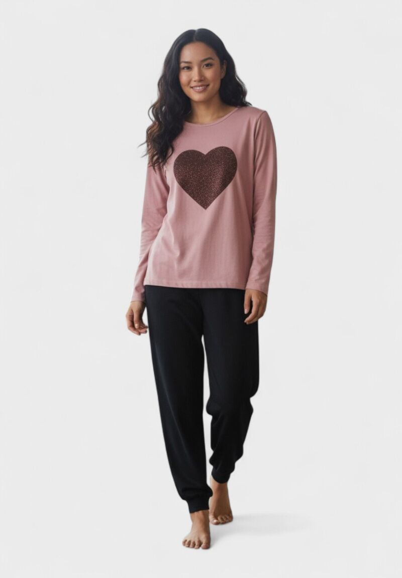 Γυναικεία Βαμβακερή Πιτζάμα Cherry Underwear Heart