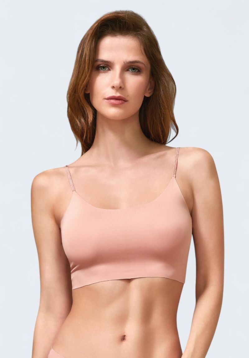Γυναικείο Laser Cut Crop Top Berrak – Μπεζ| Άνεση & Minimal Στυλ