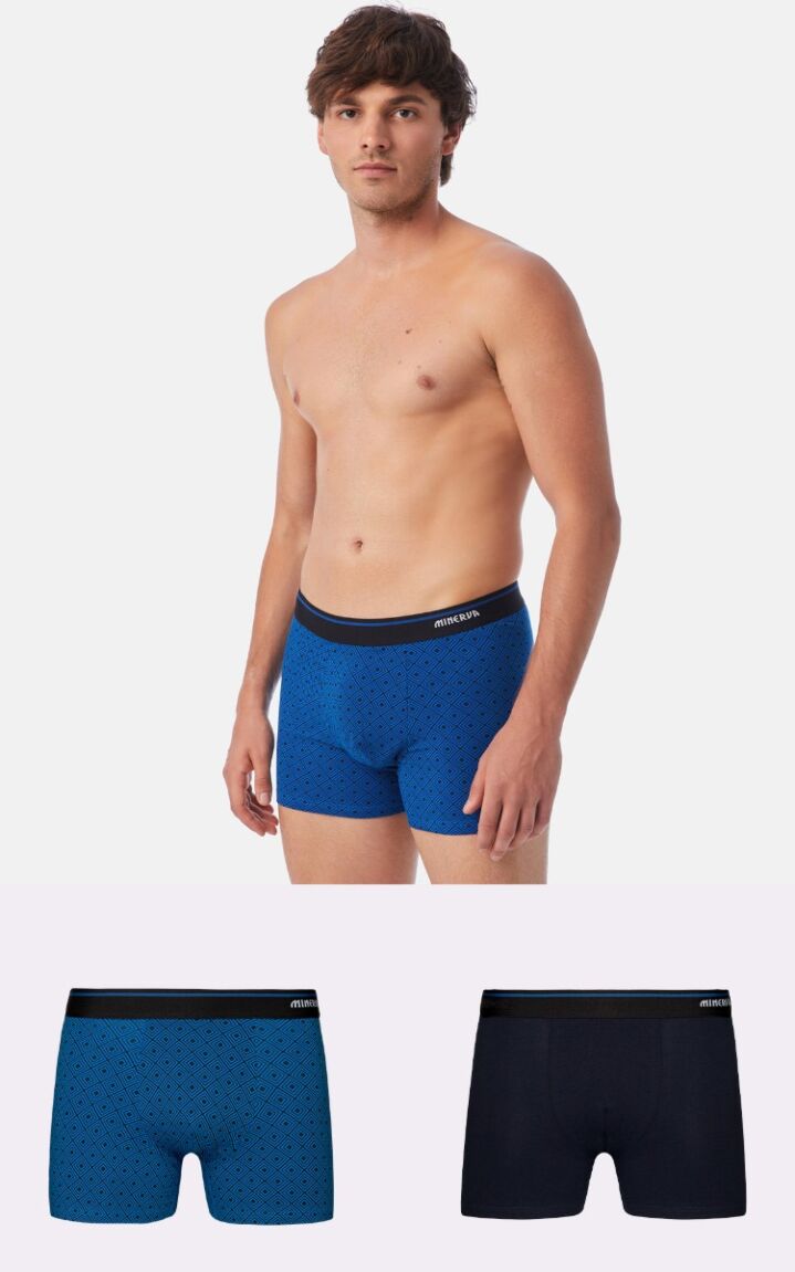  Ανδρικό Boxer Squares Minerva 2τμχ