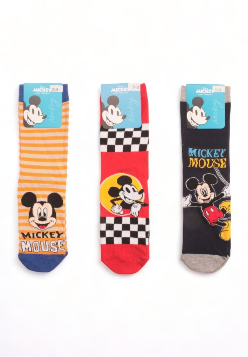 Κάλτσες παιδικές οικονομικό πακέτο Mickey Mouse 3 Τεμ.