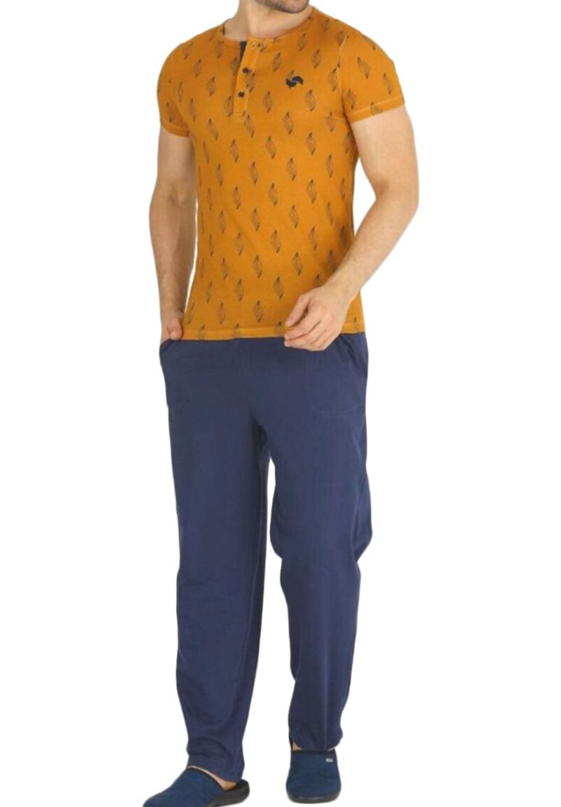 Πιτζάμα ανδρική Modal Mustard Leaf