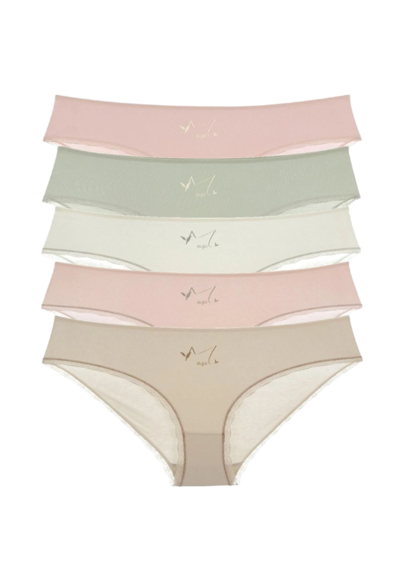Σλιπ γυναικεία βαμβακερά Donella Pastel 5 Τεμ.