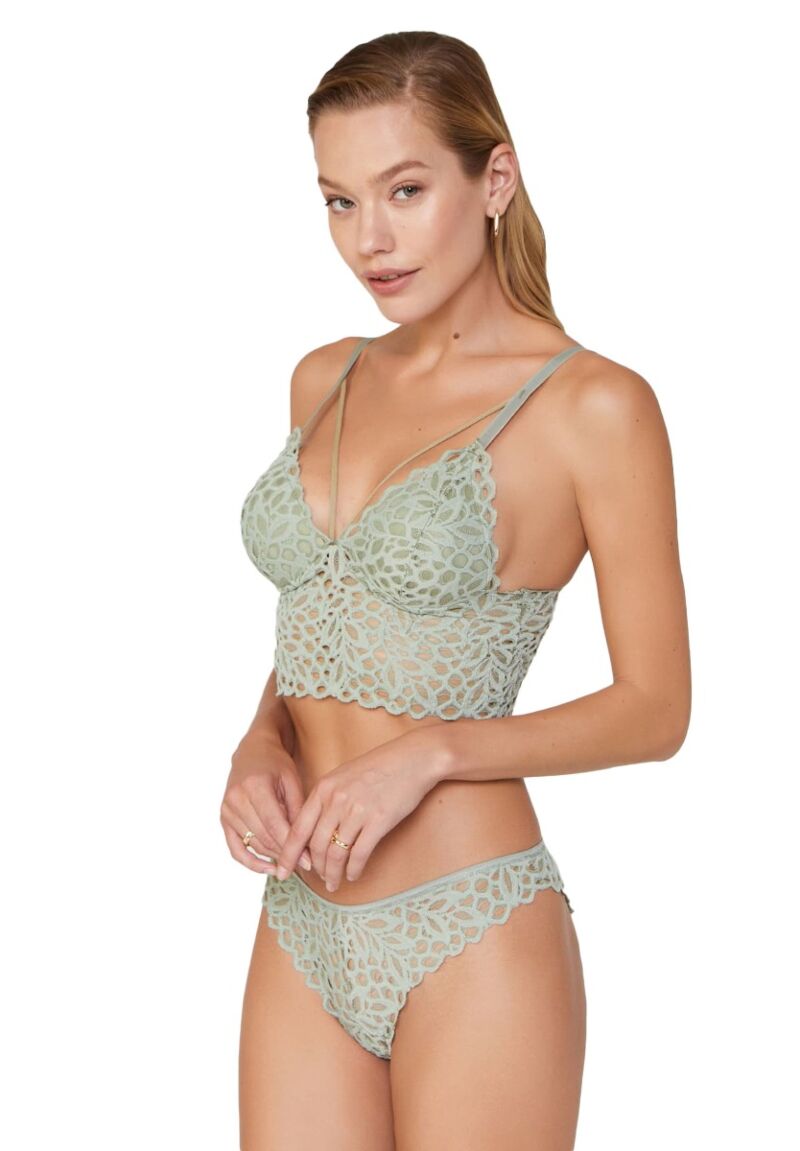 Σετ Bralette - Brazil Δαντελένια Liona Pistachio