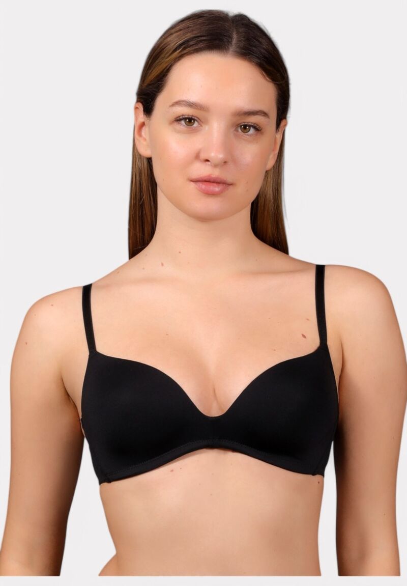 New Bra Μαύρο Σουτιέν Χωρίς Ενίσχυση & Μπανέλα B Cup | Άνεση & Φυσική Στήριξη