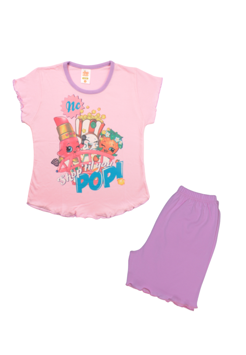 Πιτζάμα κοντομάνικη για κορίτσι Nina Club Pop