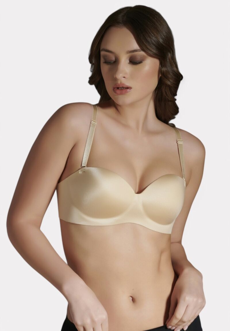Strapless Laser-Cut Σουτιέν B Cup New Bra Lingerie Μπεζ