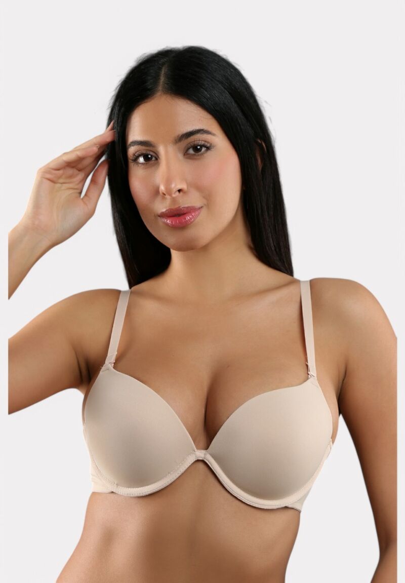 New Bra B Cup Double Push-Up – Με Αποσπώμενες Τιράντες Μπεζ