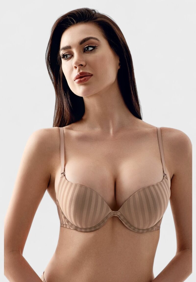 Double Push Up B CUP New Bra – Premium Σουτιέν με Διπλή Ενίσχυση Cappucino