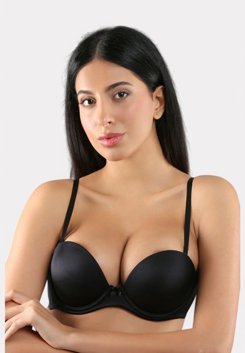 Strapless Σουτιέν New Bra Double Push-Up B Cup Μαύρο– Απόλυτο Κράτημα & Ανόρθωση