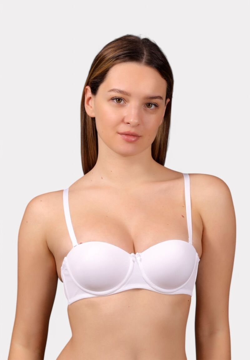 Σουτιέν New Bra Strapless Double Push Up - B Cup Λευκό