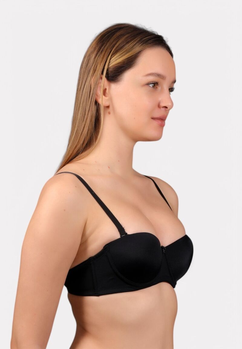 Σουτιέν New Bra Strapless Χωρίς Ενίσχυση Μαύρο- B Cup