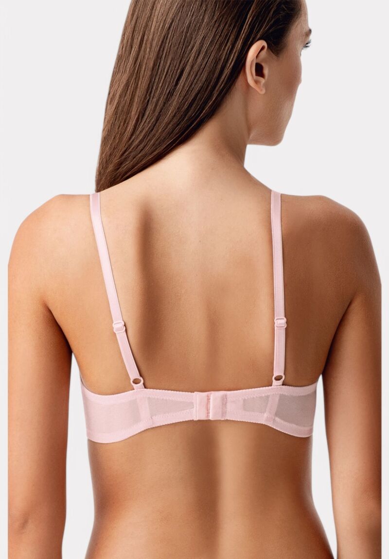 New Bra Push-Up Σουτιέν με Δαντέλα – B Cup Ροζ