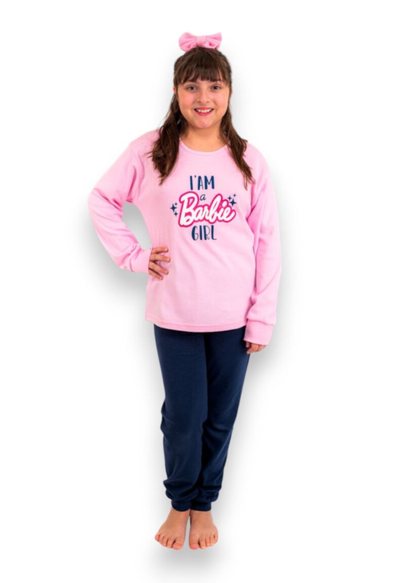 Πιτζάμα παιδική Nina Club Barbie Girl Pink