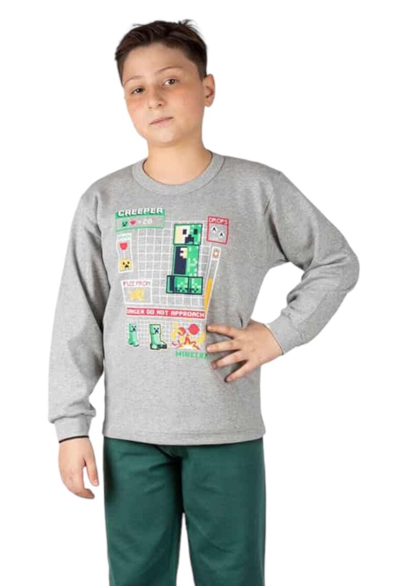 Πιτζάμα παιδική Nina Club Robot Game Γκρι